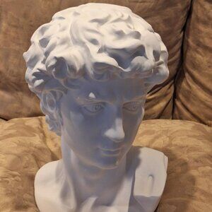 11in Greek Statue of David, Classic Roman Bust Greek Mythology Sculpture - BNWT